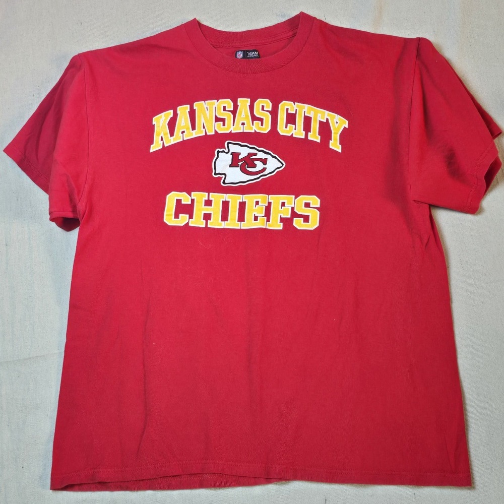 Kansas City Chiefs Mens T‎ Shirt Size M Logo Brand Short Sleeve Red NFL